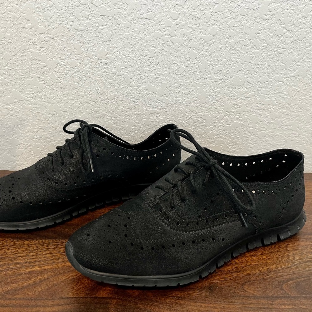 Cole Haan NWOT Zero Grand Black Leather Shoes 9.5
